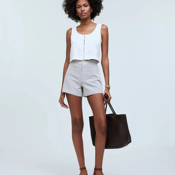 NWT Madewell The Emmett Short: Welt Pocket Edition Smoky Grape Stripe Size 24 - Picture 3 of 11